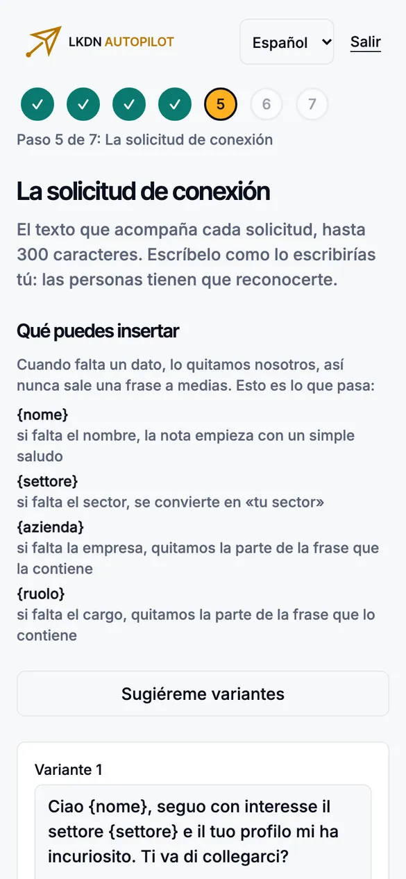 La nota de la solicitud de conexión en el teléfono.